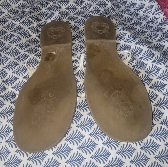 Brighton sz 9M Omega Misses Flip flop sandals Multi color flower with silver - Picture 6 of 7